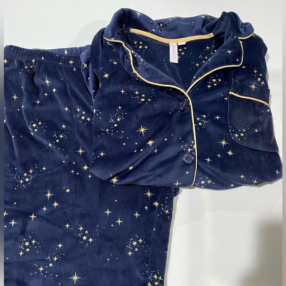 Pajama set small navy blue and yellow small - Picture 1 of 4